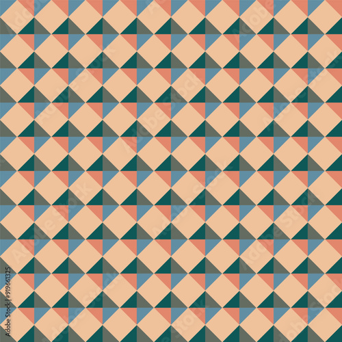 Abstract modern square colorful geometric pattern background seamless repeating pattern vector illustration flat design for wallpaper or background EPS 10