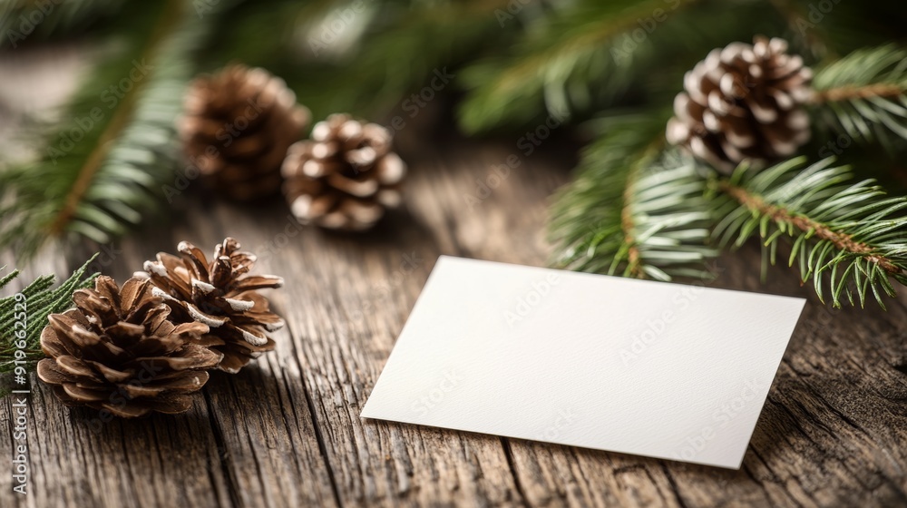 Obraz premium Christmas Trees and Greeting Cards