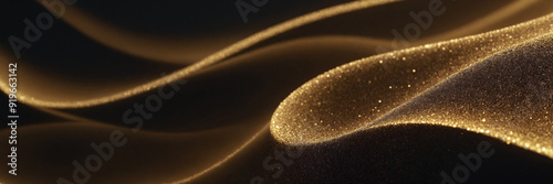 gold glitter waves