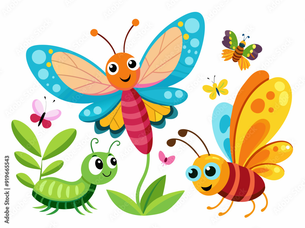 Cute butterflies. Cartoon butterfly, color summer moths in flight. Beautiful exotic tropical insects with wings. Flying butterflies Isolated vector set
Cute butterflies. Cartoon butterfly, color summer moths in flight. Beautiful exotic tropical insects with wings. Flying butterflies Isolated vector set