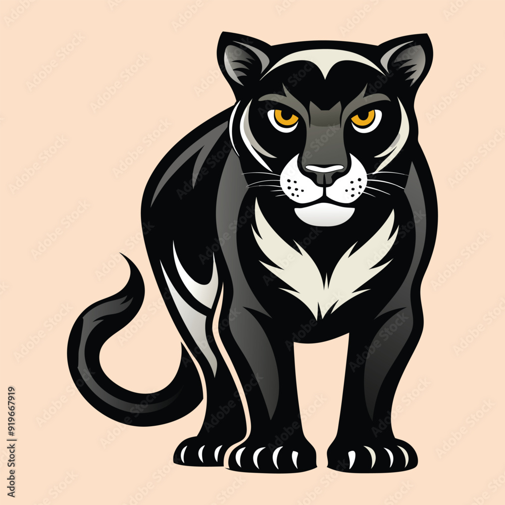 panther vector style design photo