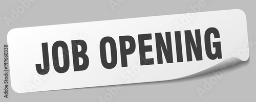 JOB OPENING