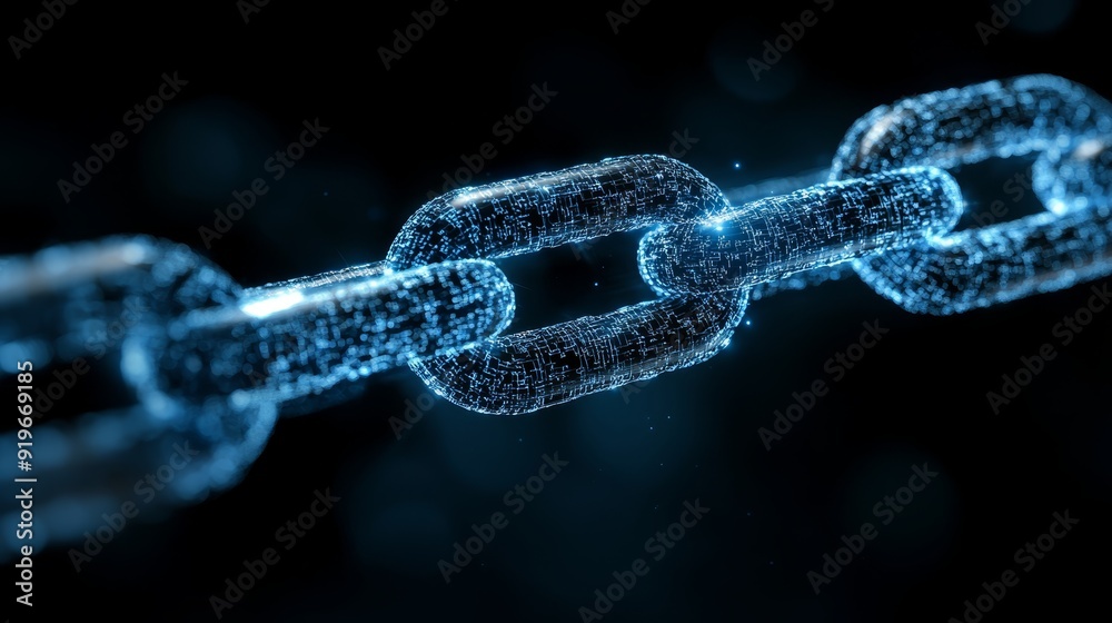 Digital blockchain chain link technology concept Digital blockchain chain link technology concept