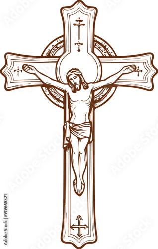 Download Premium Elegant Jesus Cross Vector Design | Christian Symbol Graphic EPS file