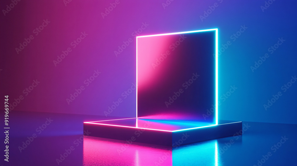 Neon Glow Platform. Neon Glow Platform.