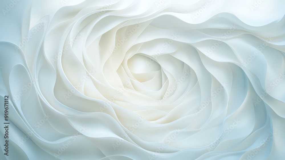 Abstract White Rose Petal Pattern with Soft Lighting Abstract White Rose Petal Pattern with Soft Lighting
