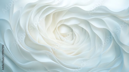 Abstract White Rose Petal Pattern with Soft Lighting