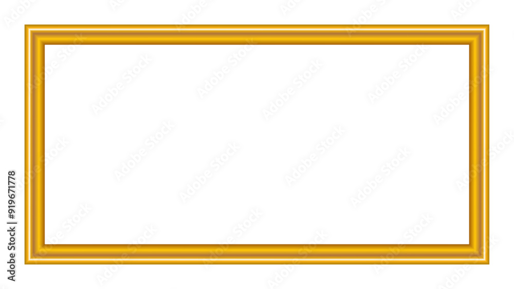 Golden Rectangular Frame Border Golden Rectangular Frame Border