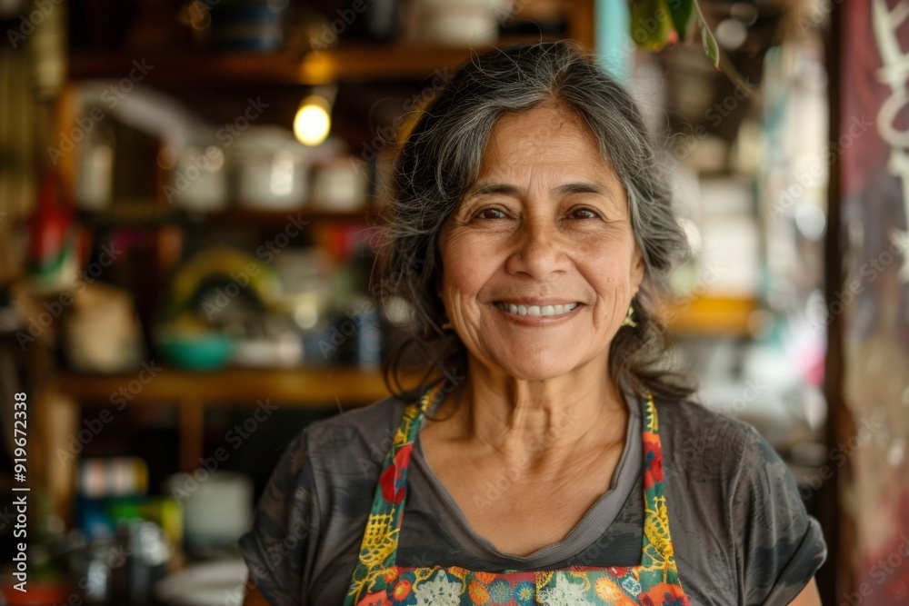 Portrait of a smiling Hispanic female small business owner Portrait of a smiling Hispanic female small business owner