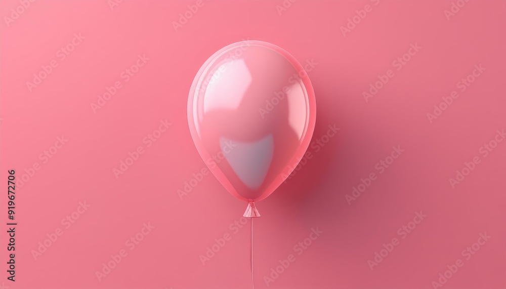 A solitary pink balloon against a soft pink background, perfect for celebrations and festive occasions. A solitary pink balloon against a soft pink background, perfect for celebrations and festive occasions.