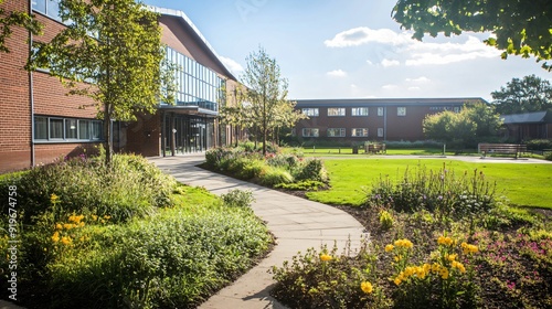 American school exterior 