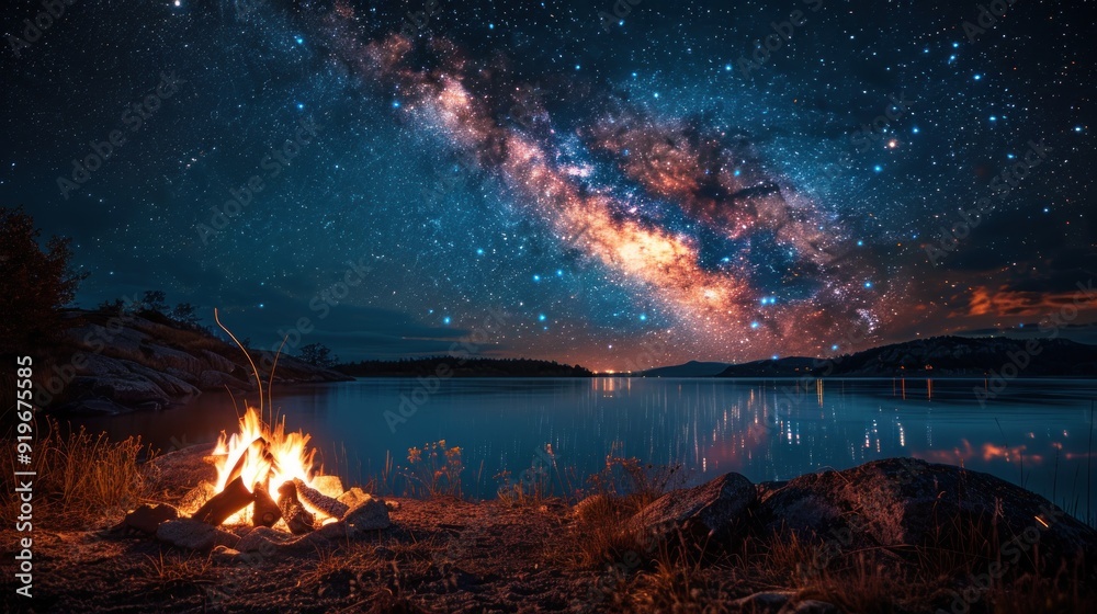 Campfire Under The Milky Way Campfire Under The Milky Way