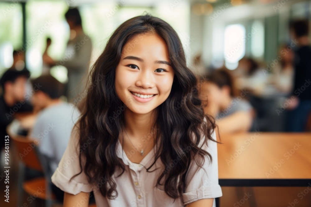 Smiling portrait of a female student Smiling portrait of a female student