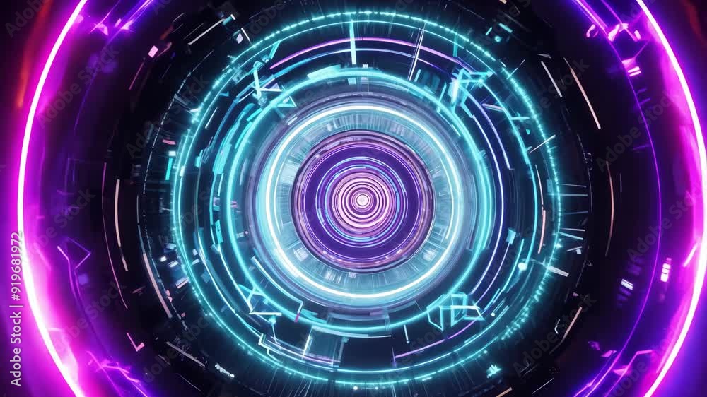Vivid Neon Blue And Purple Vortex Vivid Neon Blue And Purple Vortex