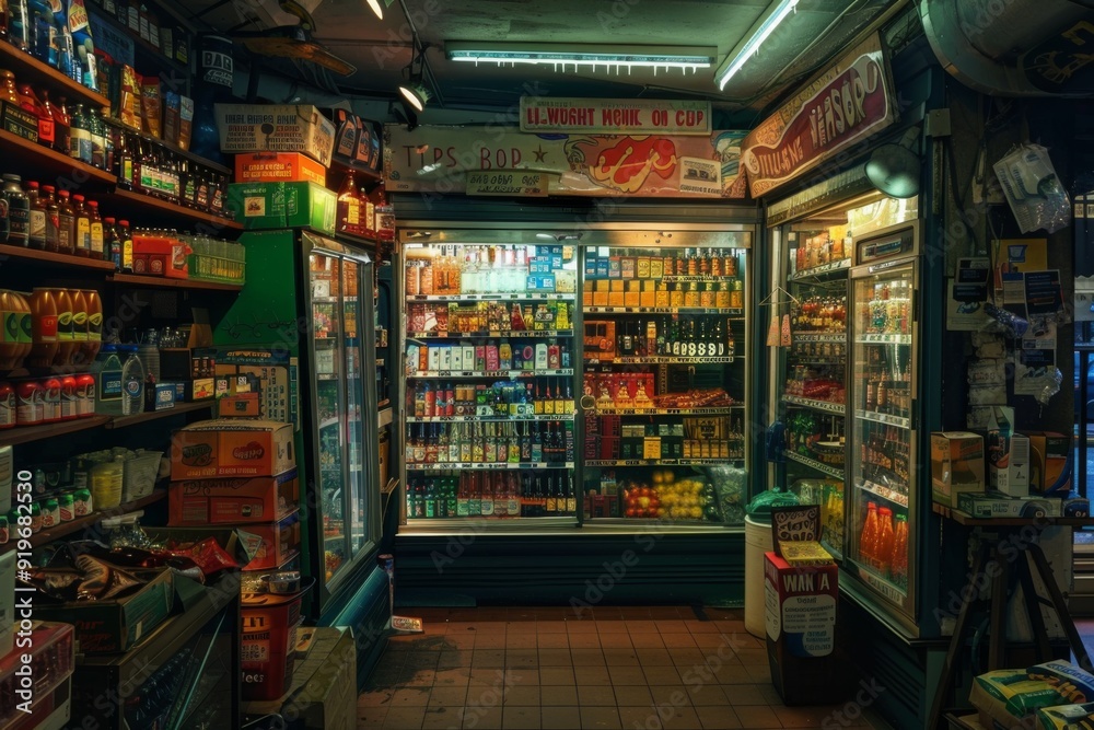 Fototapeta premium Interior of a bodega in New York