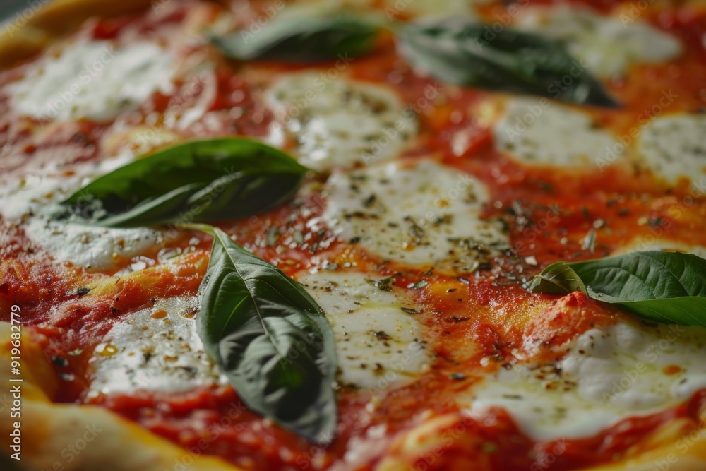 Close up of a margherita pizza Close up of a margherita pizza