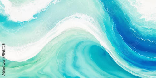 abstract soft blue and green abstract water color ocean wave texture background. Banner Graphic Resource as background for ocean wave and water wave abstract graphics 