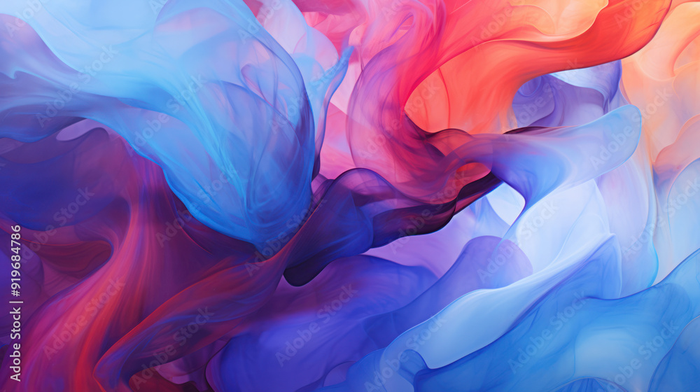 Abstract swirl of colors with a smooth, flowing texture. Mainly shades of blue, purple, pink, and red blend into each other, creating a vibrant and dynamic effect. Abstract swirl of colors with a smooth, flowing texture. Mainly shades of blue, purple, pink, and red blend into each other, creating a vibrant and dynamic effect.