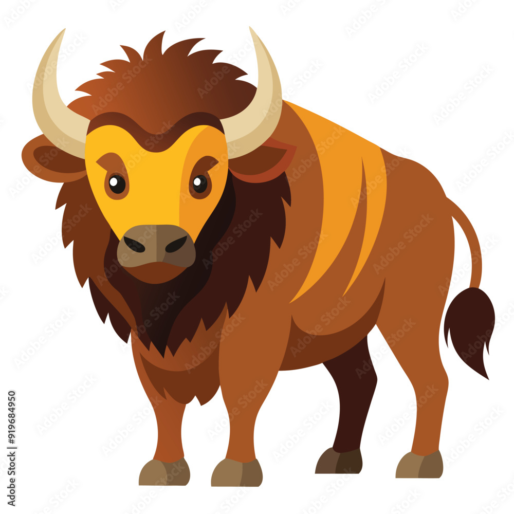 illustration of a bull on a white background illustration of a bull on a white background