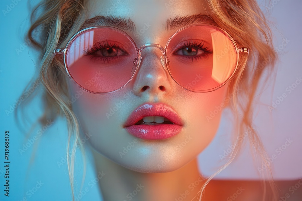 retrostyle summer scene with fashionable woman in oversized sunglasses soft pastel color palette vintage aesthetic with a dreamy nostalgic mood retrostyle summer scene with fashionable woman in oversized sunglasses soft pastel color palette vintage aesthetic with a dreamy nostalgic mood