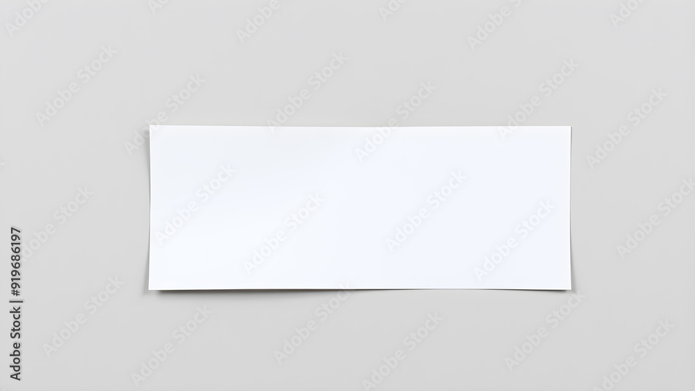 Empty white sticker on gray background. Generative AI