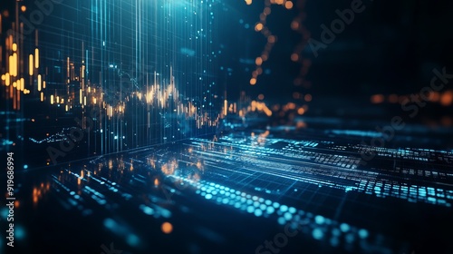 Wallpaper Mural Stock market or forex trading graph with a futuristic concept suited for financial investments or economic trends featuring abstract finance backgrounds Torontodigital.ca