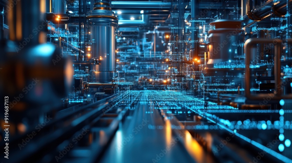 Fototapeta premium Real-time Data Simulation for Digital Twin