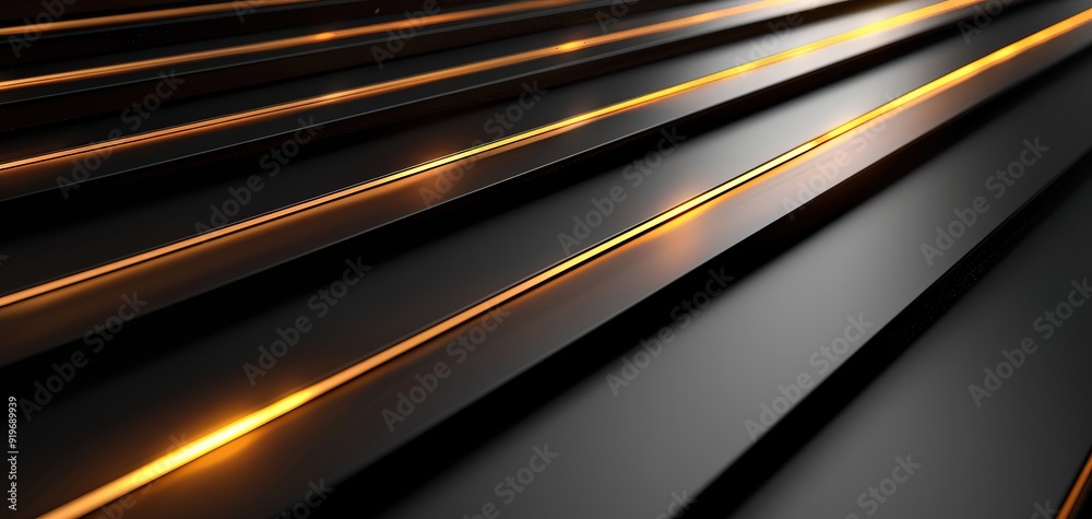 Abstract black background with glowing lines. Abstract black background with glowing lines.