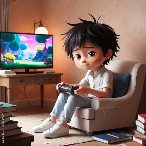 child playing game