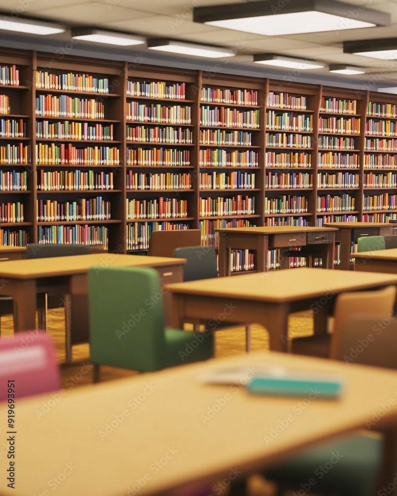 empty old school library empty old school library