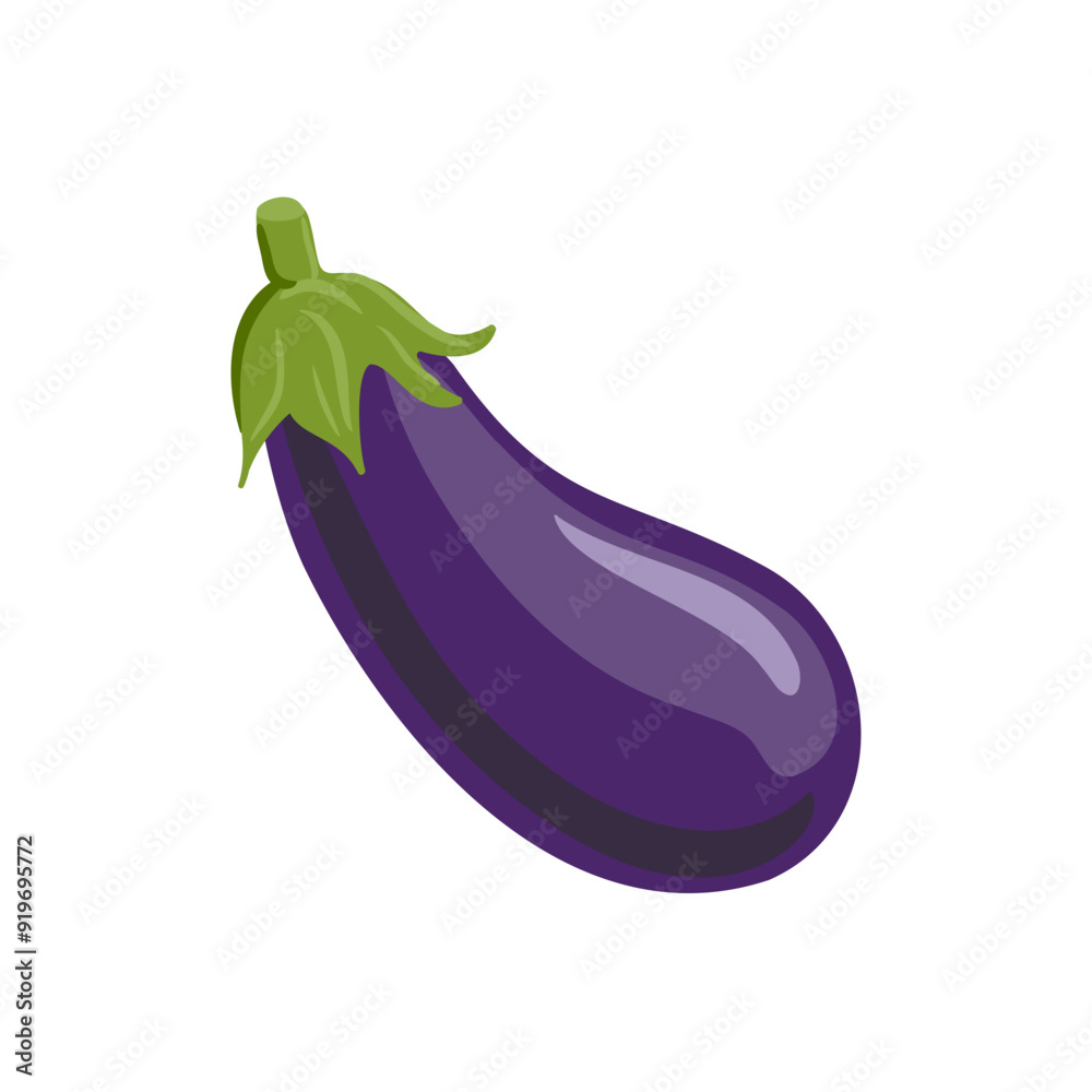 vector drawing vegetable, eggplant isolated at white background, hand drawn illustration