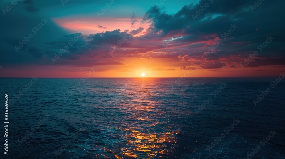 Obraz premium Sunset Over the Ocean