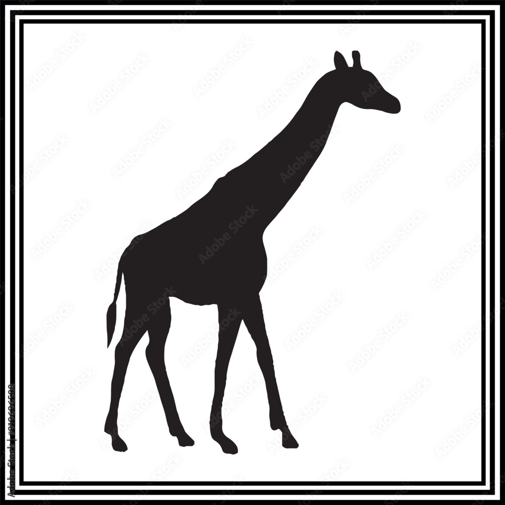 Giraffe silhouette vector , wildlife animal illustration. Giraffe silhouette vector , wildlife animal illustration.