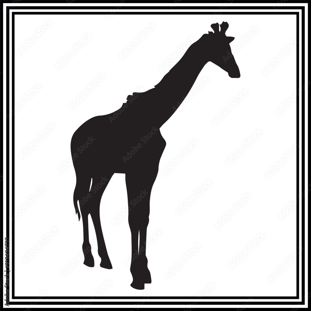 Giraffe silhouette vector , wildlife animal illustration. Giraffe silhouette vector , wildlife animal illustration.