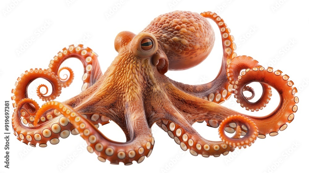 Close-up of an Octopus with Tentacles Spread Close-up of an Octopus with Tentacles Spread