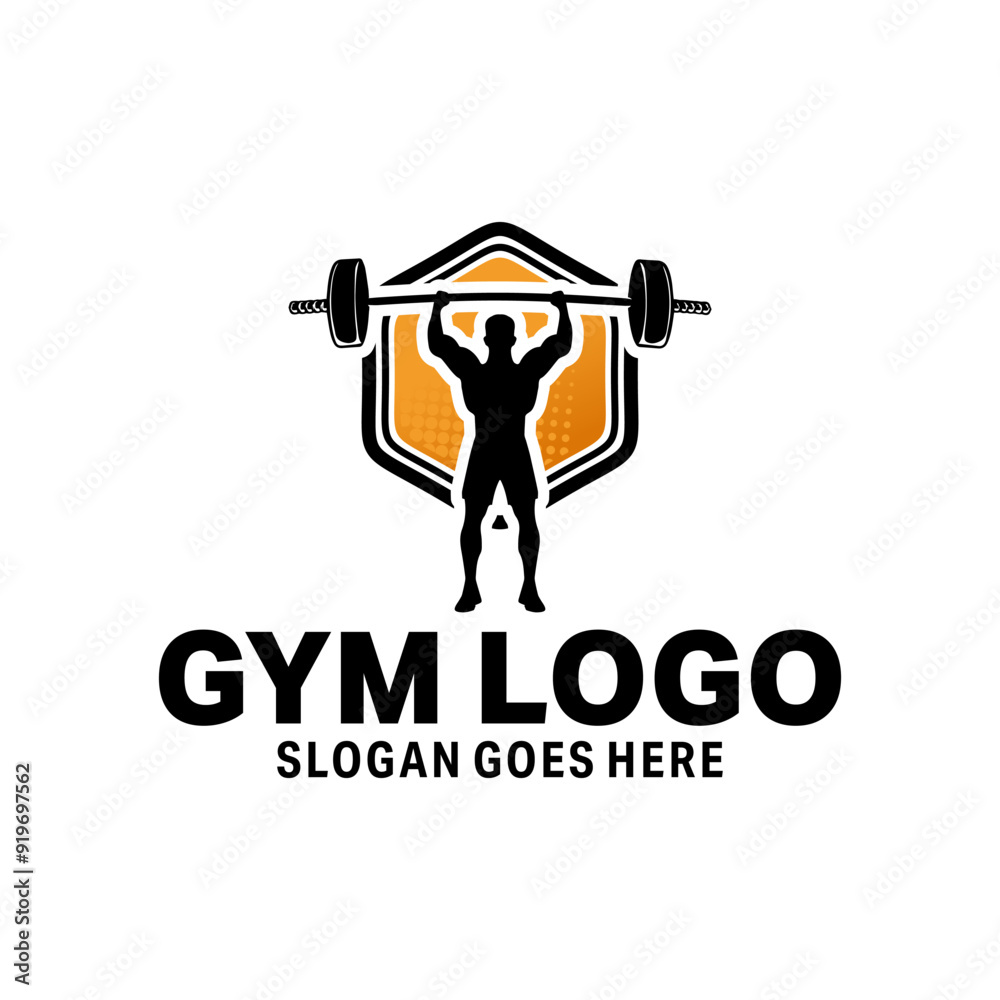GYM and body building logo design template