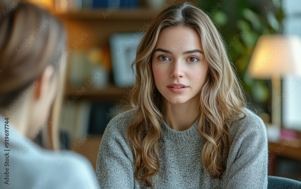 A compassionate female lawyer, with warm brown eyes, sits across from a distraught client, offering a comforting hand and words of reassurance in a softly lit office with a neutral color palette. A compassionate female lawyer, with warm brown eyes, sits across from a distraught client, offering a comforting hand and words of reassurance in a softly lit office with a neutral color palette.