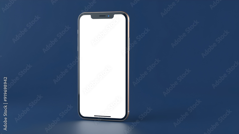Smartphone realistic blank mockup. 3d rendering. Generative AI Smartphone realistic blank mockup. 3d rendering. Generative AI