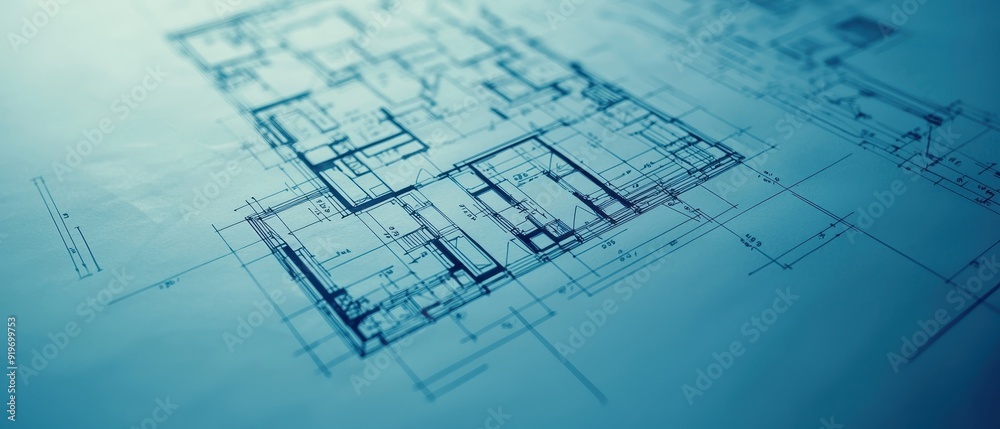 Blue print floor plan, architectural background Blue print floor plan, architectural background
