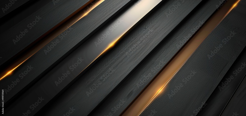 Abstract background with black and gold stripes.
