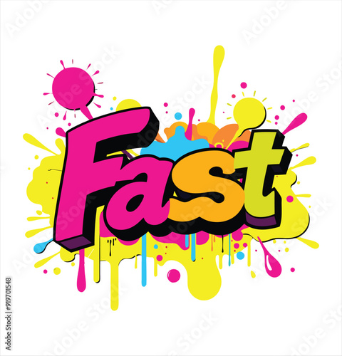 White T-Shirt design With Graffiti style and text
