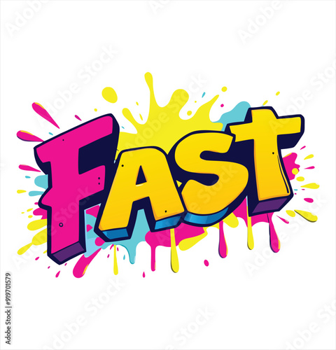White T-Shirt design With Graffiti style and text