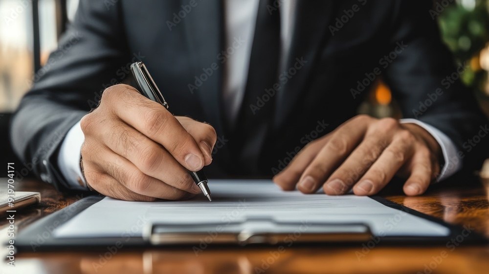 Businessman Signing Documents Businessman Signing Documents