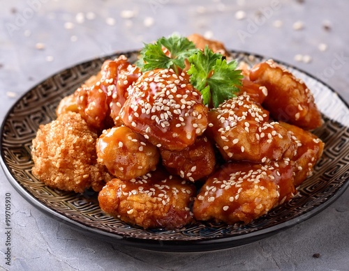 Asian Sesame chicken dish