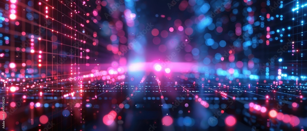 Abstract background with vibrant pink and blue lights. Abstract background with vibrant pink and blue lights.