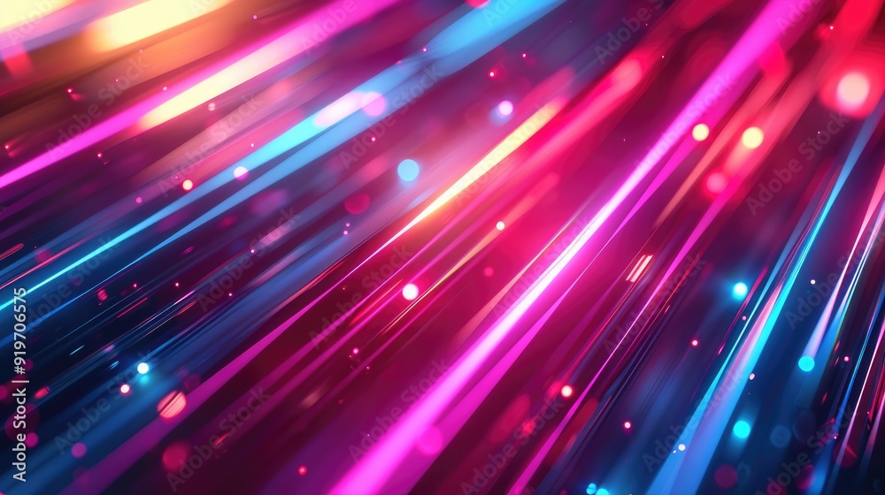 Abstract background with vibrant pink, blue, and orange light streaks. Abstract background with vibrant pink, blue, and orange light streaks.