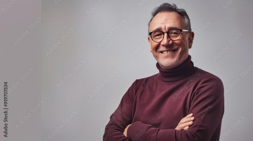The smiling mature man