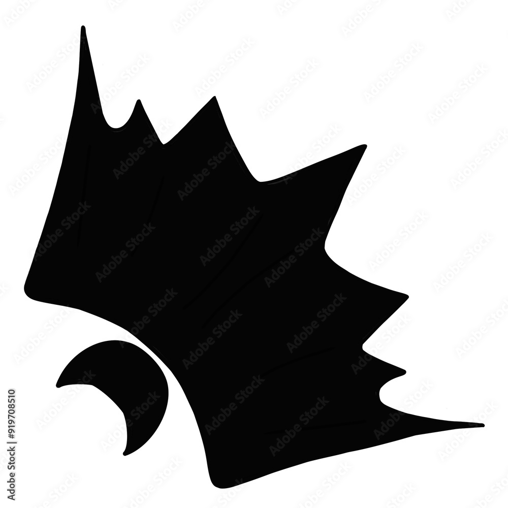 Silhouette of a dramatic mountain peak against a white background Silhouette of a dramatic mountain peak against a white background