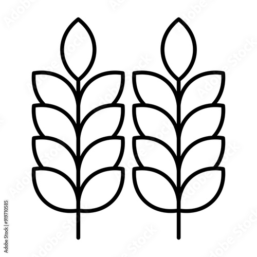 Grain Vector Line Icon Design