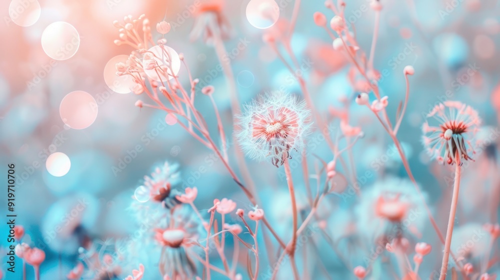 Pastel Dandelion Field Pastel Dandelion Field